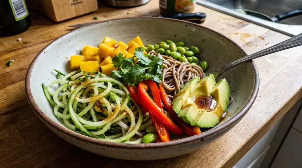 Cold soba noodles with cucumber and sesame dressing – 10-minute recipe