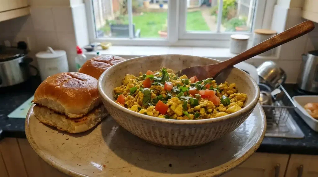 Paneer Bhurji with tomatoes, onions and spices – fast 10-minute recipe