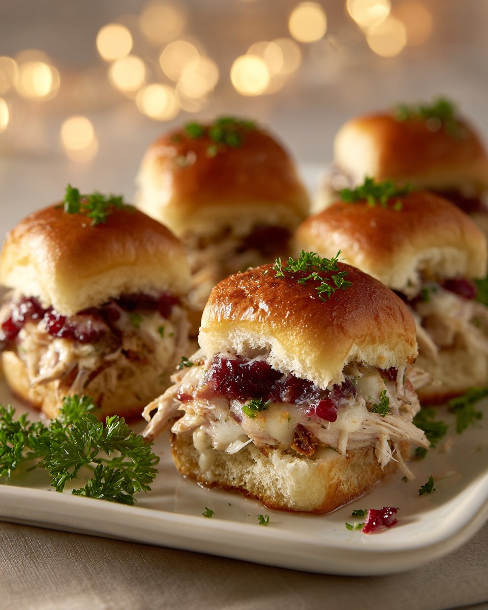Thanksgiving Leftover Turkey Cranberry Sliders 2 Thanksgiving Leftover Turkey Cranberry Sliders