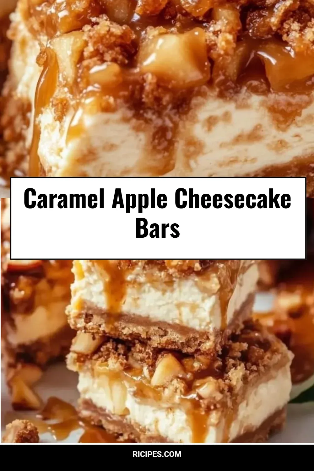 Caramel Apple Cheesecake Bars