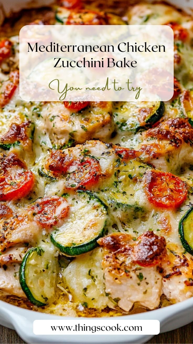 Mediterranean Chicken Zucchini Bake 3 Mediterranean Chicken Zucchini Bake – Healthy, Flavorful & Easy!
