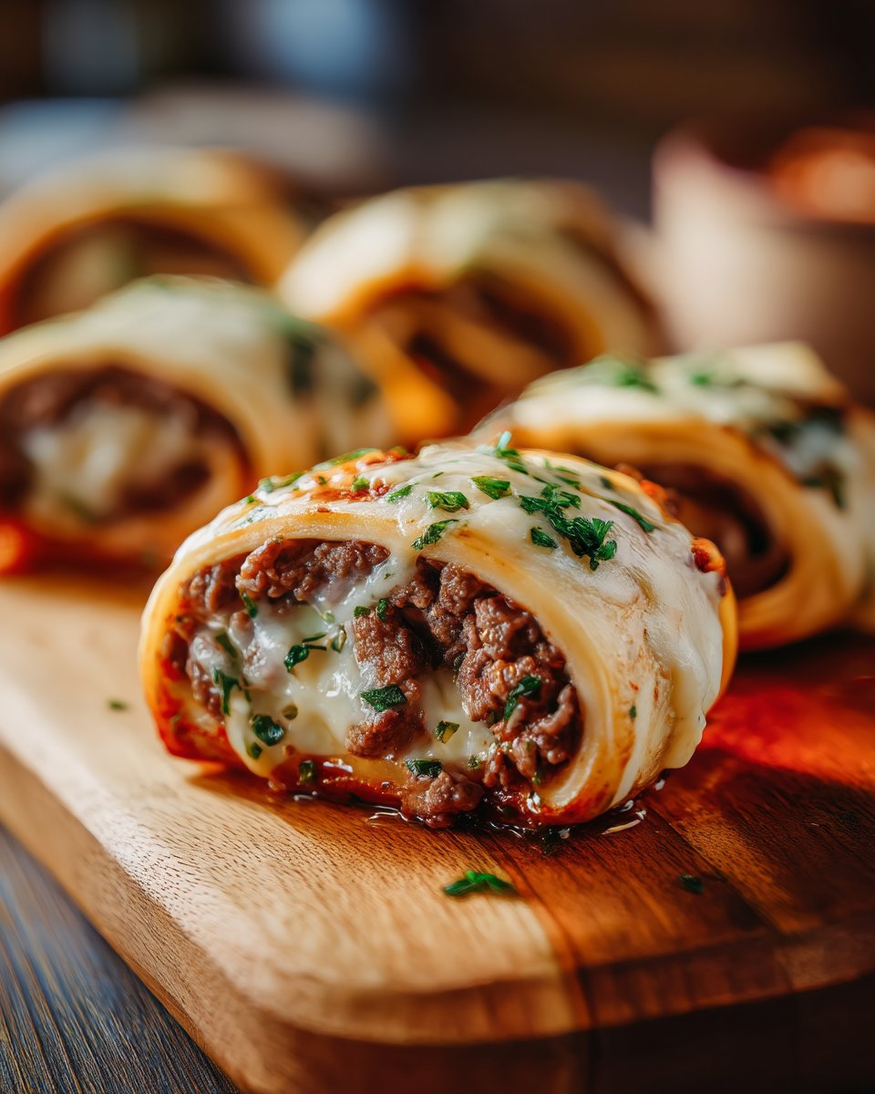 Garlic Butter Beef Cheeseburger Rollups 3 Garlic Butter Beef Cheeseburger Rollups