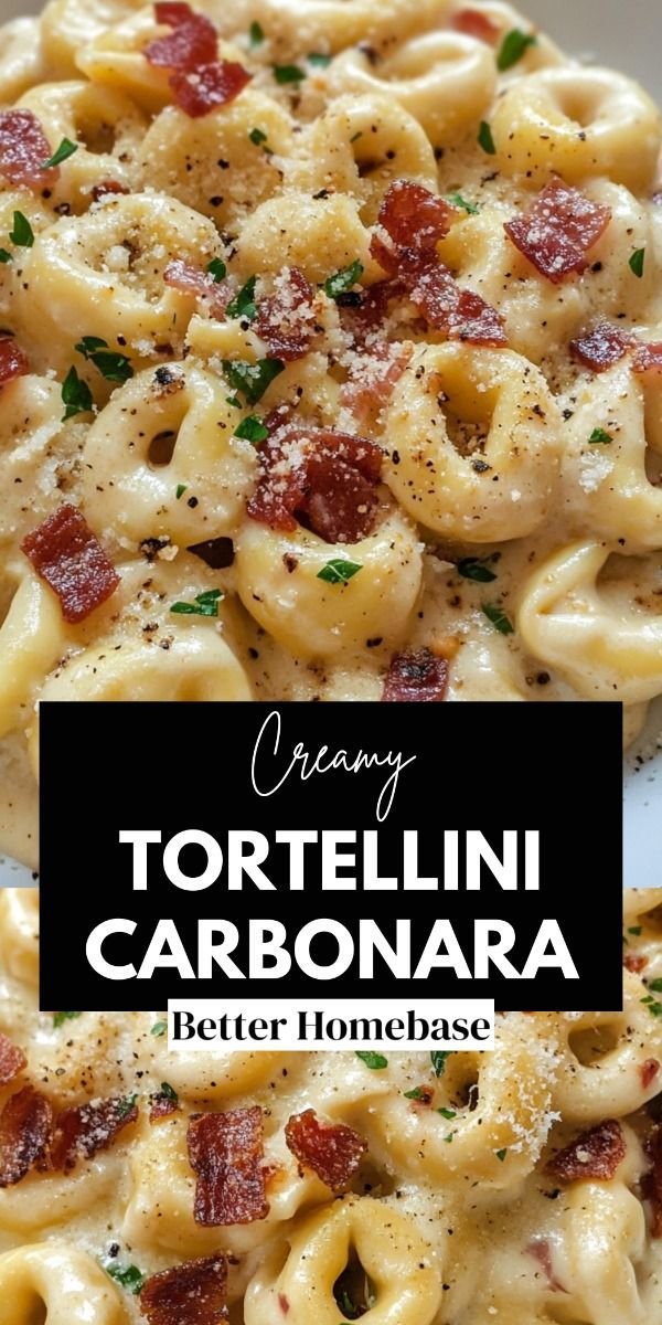 Creamy Tortellini Carbonara 3 Creamy Tortellini Carbonara