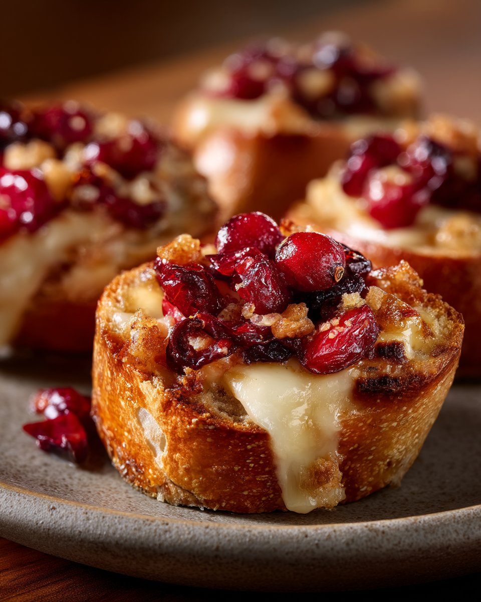 Baked Cranberry Brie Bites