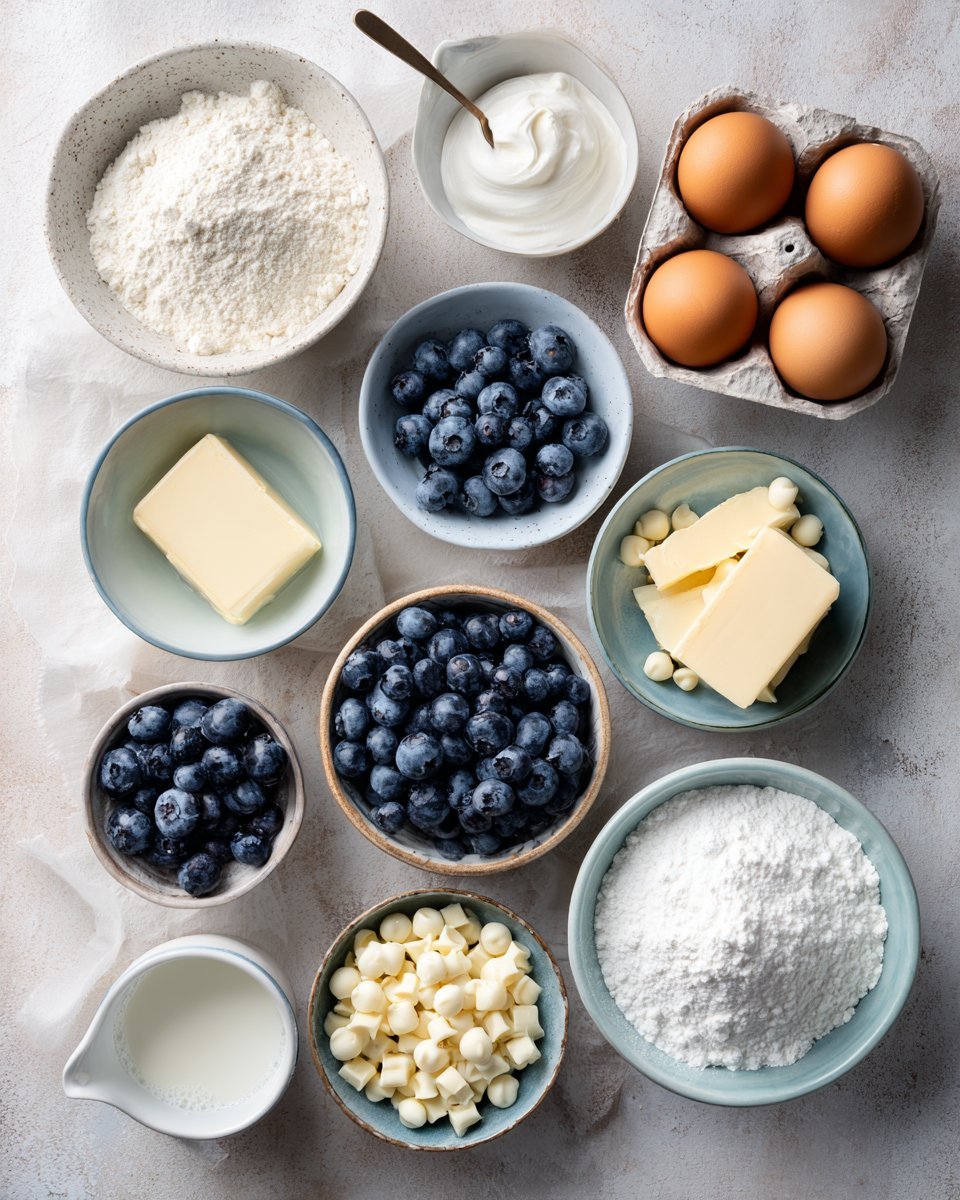 White Chocolate Blueberry Cupcakes