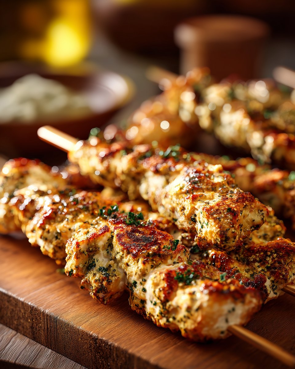 Ranch Garlic Parmesan Chicken Skewers 3 Ranch Garlic Parmesan Chicken Skewers