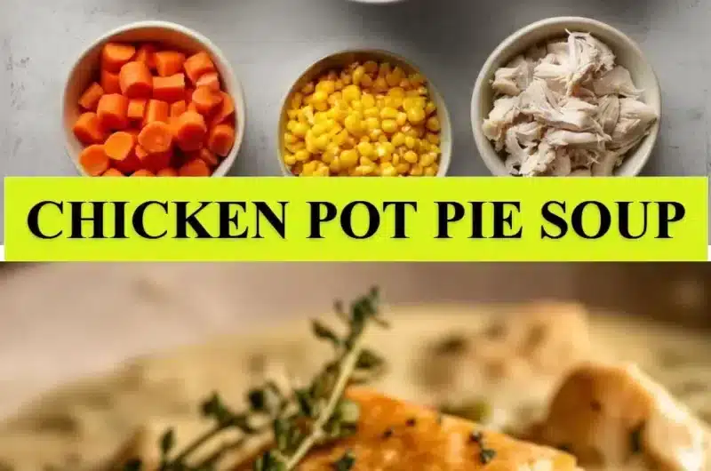 Delicious Chicken Pot Pie Soup served in a bowl