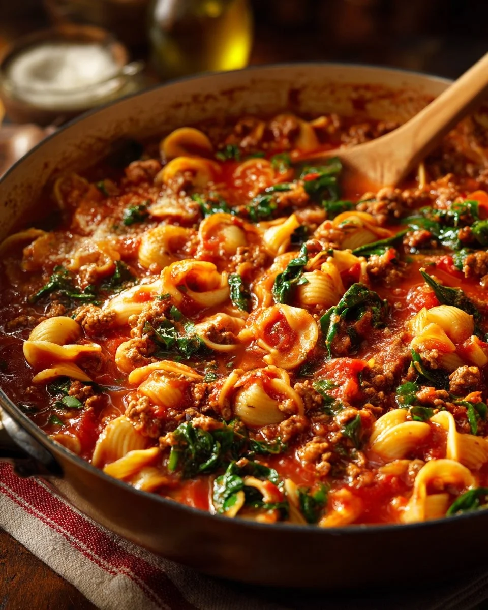 BEST EVER One-Pot Lasagna Soup Recipe! 1 Delicious one-pot lasagna soup served in a bowl with fresh herbs