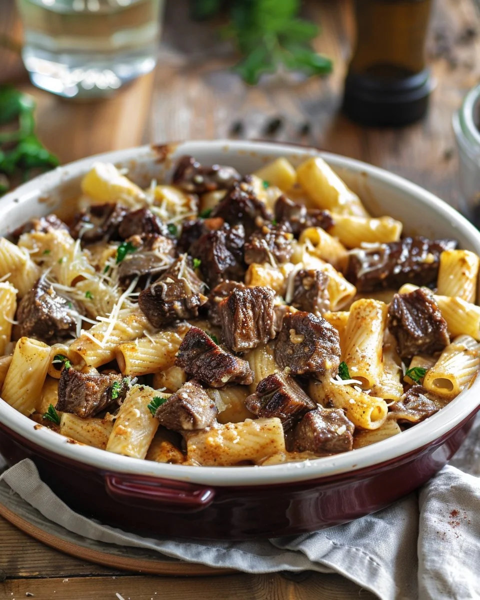 Cajun Steak Tips with Cheesy Rigatoni 3 Cajun Steak Tips with Cheesy Rigatoni