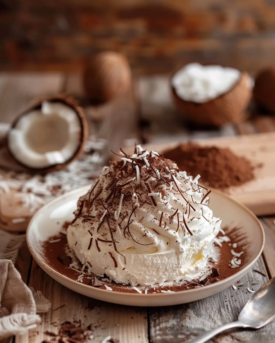 Coconut Dome with Chocolate Spread 2 Coconut Dome with Chocolate Spread