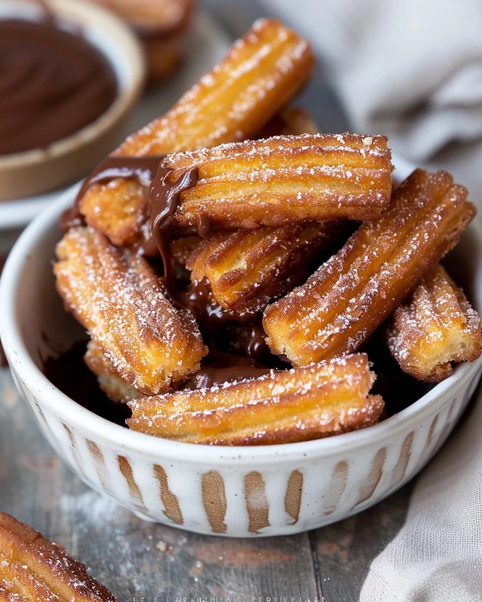 Homemade Churro Bites with Nutella 3 Homemade Churro Bites with Nutella