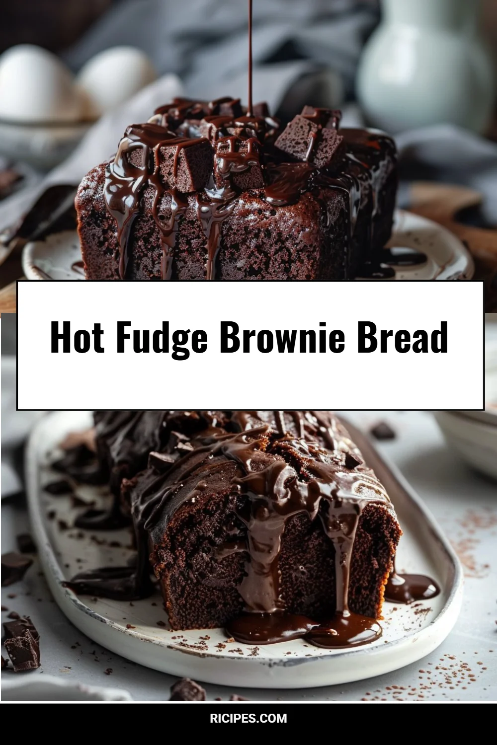Hot Fudge Brownie Bread
