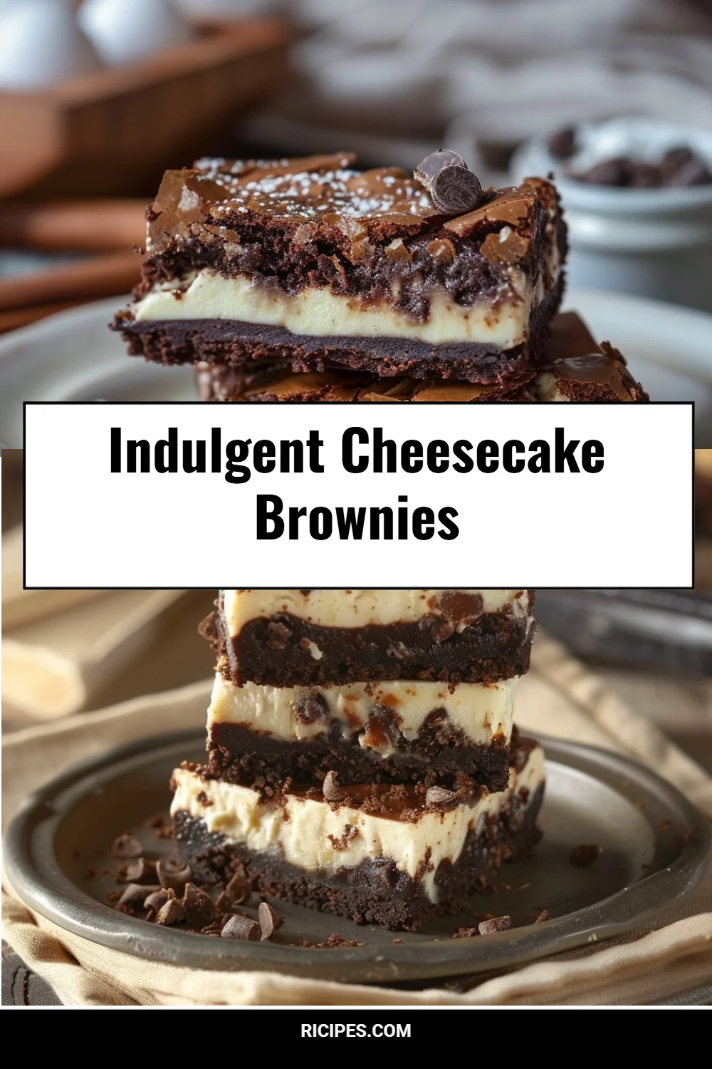 Indulgent Cheesecake Brownies