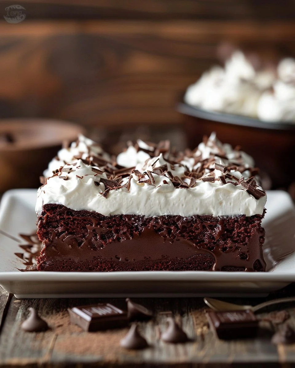 Moist Chocolate Sheet Cake with Whipped Cream and Ganache 2 Moist Chocolate Sheet Cake with Whipped Cream and Ganache