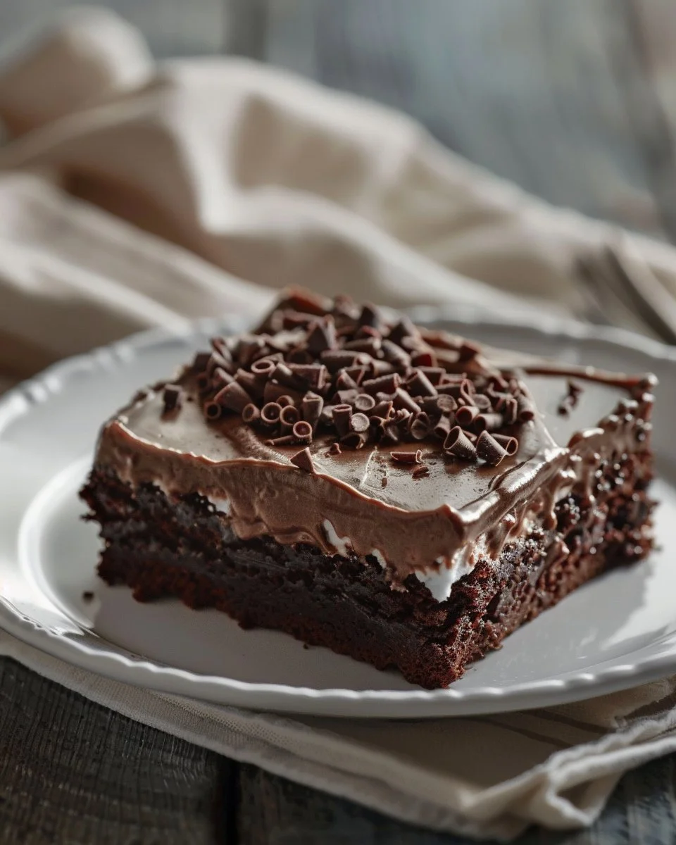 Moist Chocolate Sheet Cake with Whipped Cream and Ganache 3 Moist Chocolate Sheet Cake with Whipped Cream and Ganache