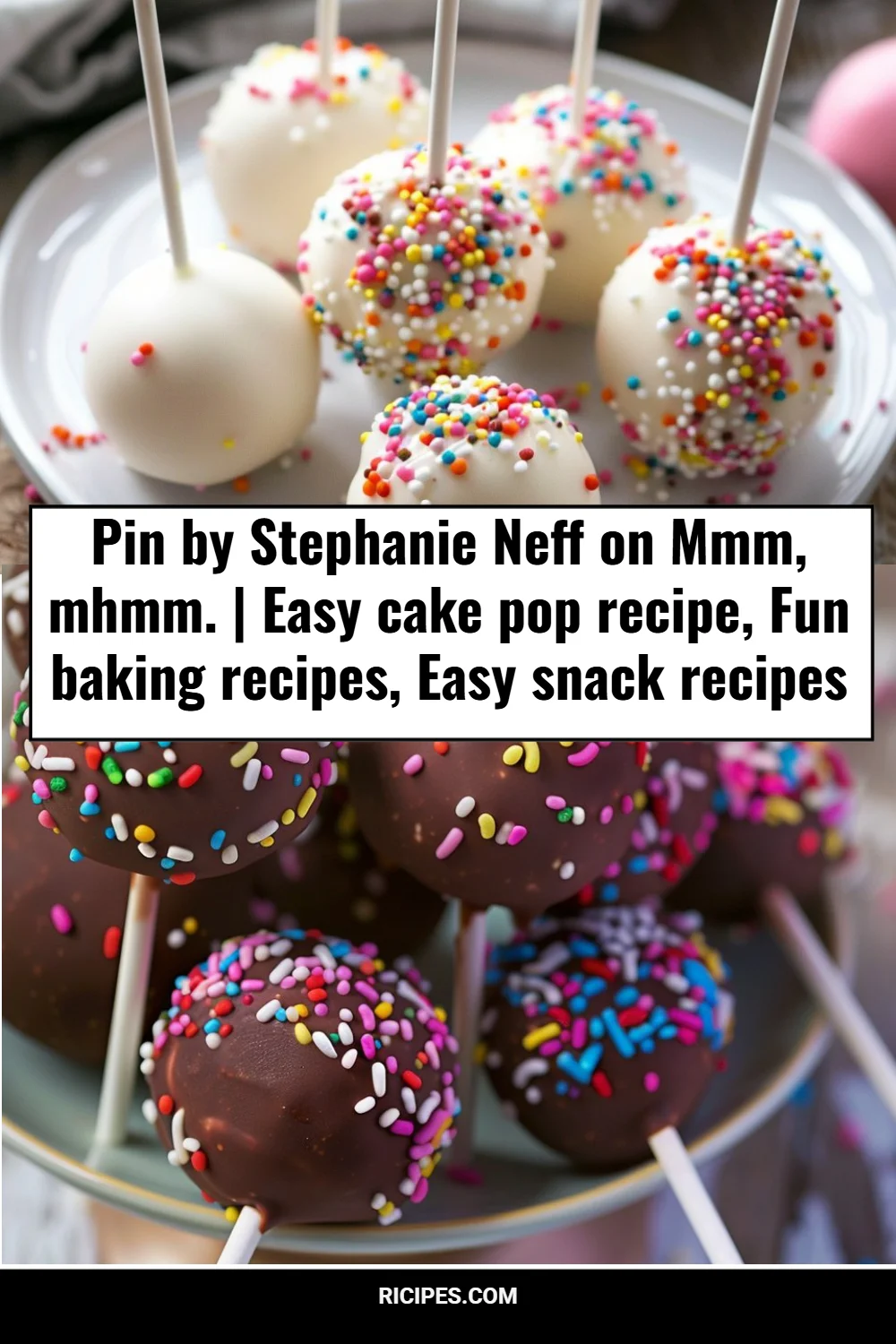 Pin by Stephanie Neff on Mmm, mhmm. | Easy cake pop recipe, Fun baking recipes, Easy snack recipes