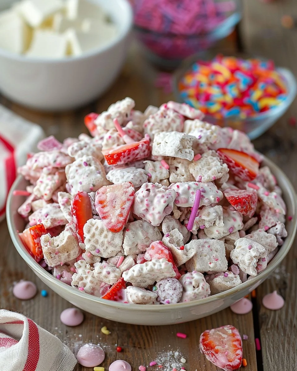 Quick Strawberry Shortcake Puppy Chow 2 Quick Strawberry Shortcake Puppy Chow