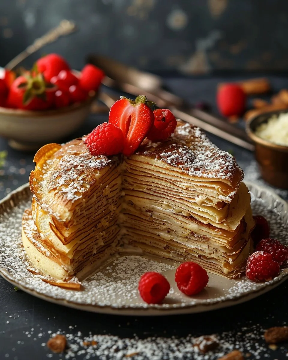 Vanilla & Speculoos Crêpe Cake 3 Vanilla & Speculoos Crêpe Cake