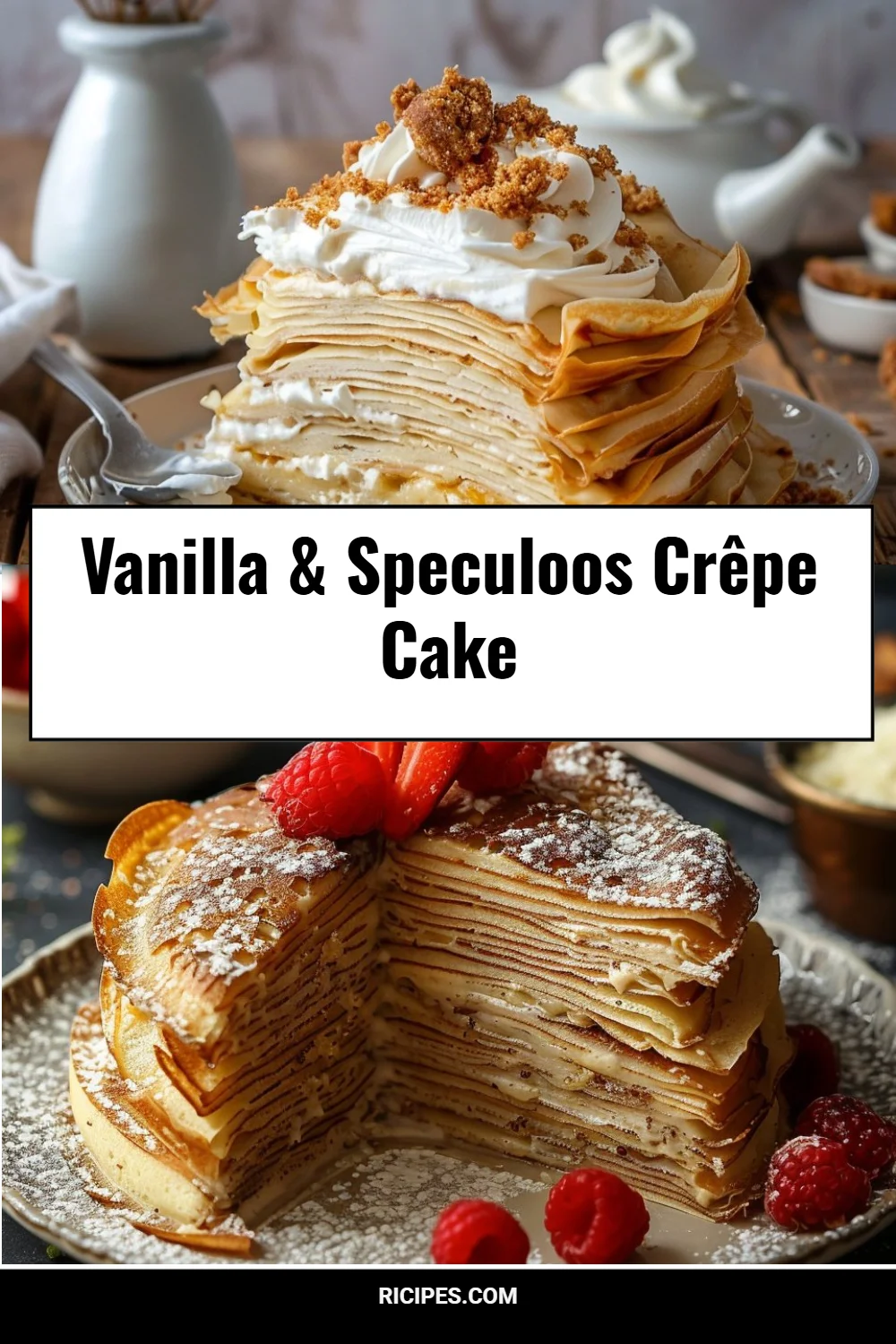 Vanilla & Speculoos Crêpe Cake 4 Vanilla & Speculoos Crêpe Cake