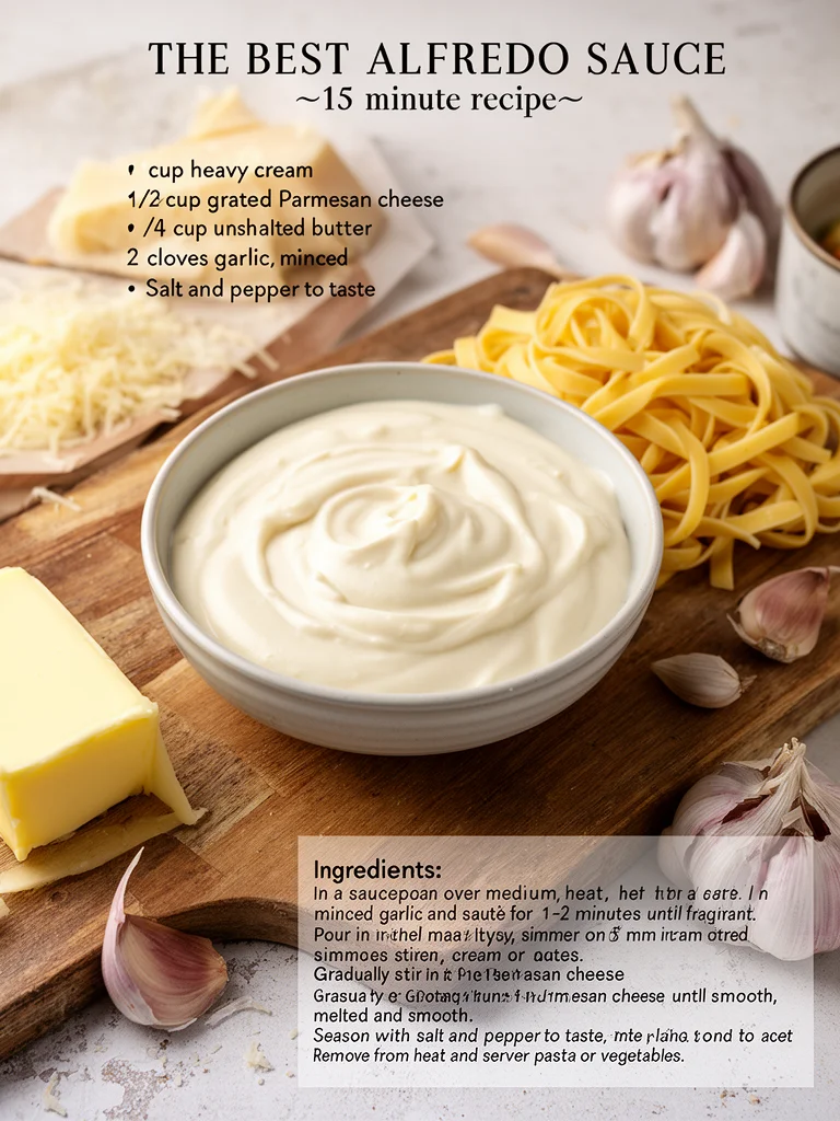 Delicious homemade Alfredo sauce recipe for creamy pasta dishes