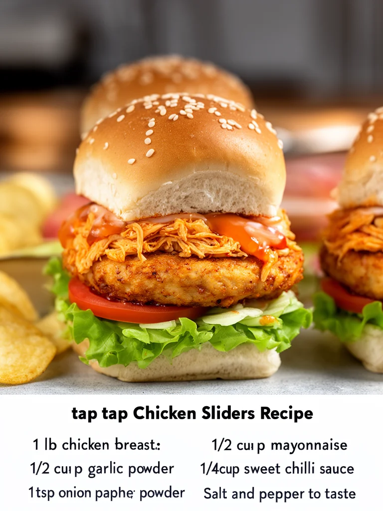 Bang Bang Chicken Sliders served on a platter with dipping sauce