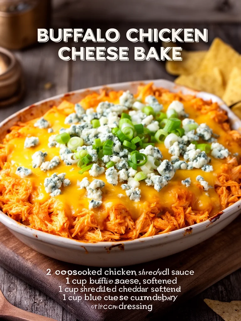 Buffalo Chicken Cheese Bake