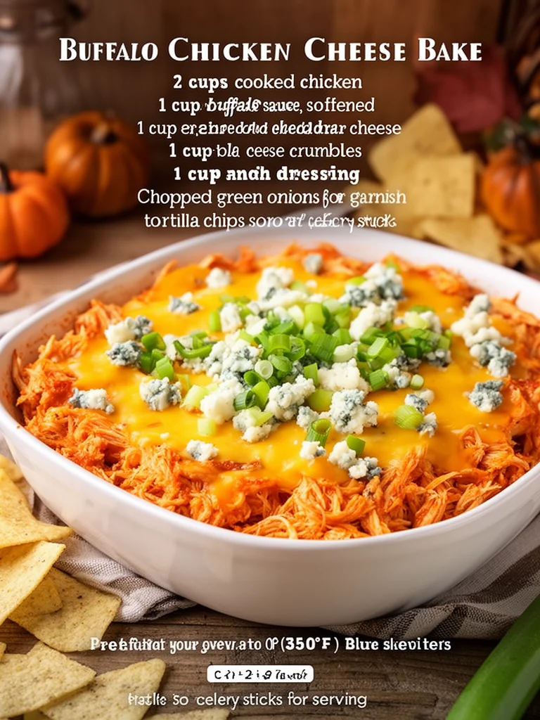 Buffalo Chicken Cheese Bake