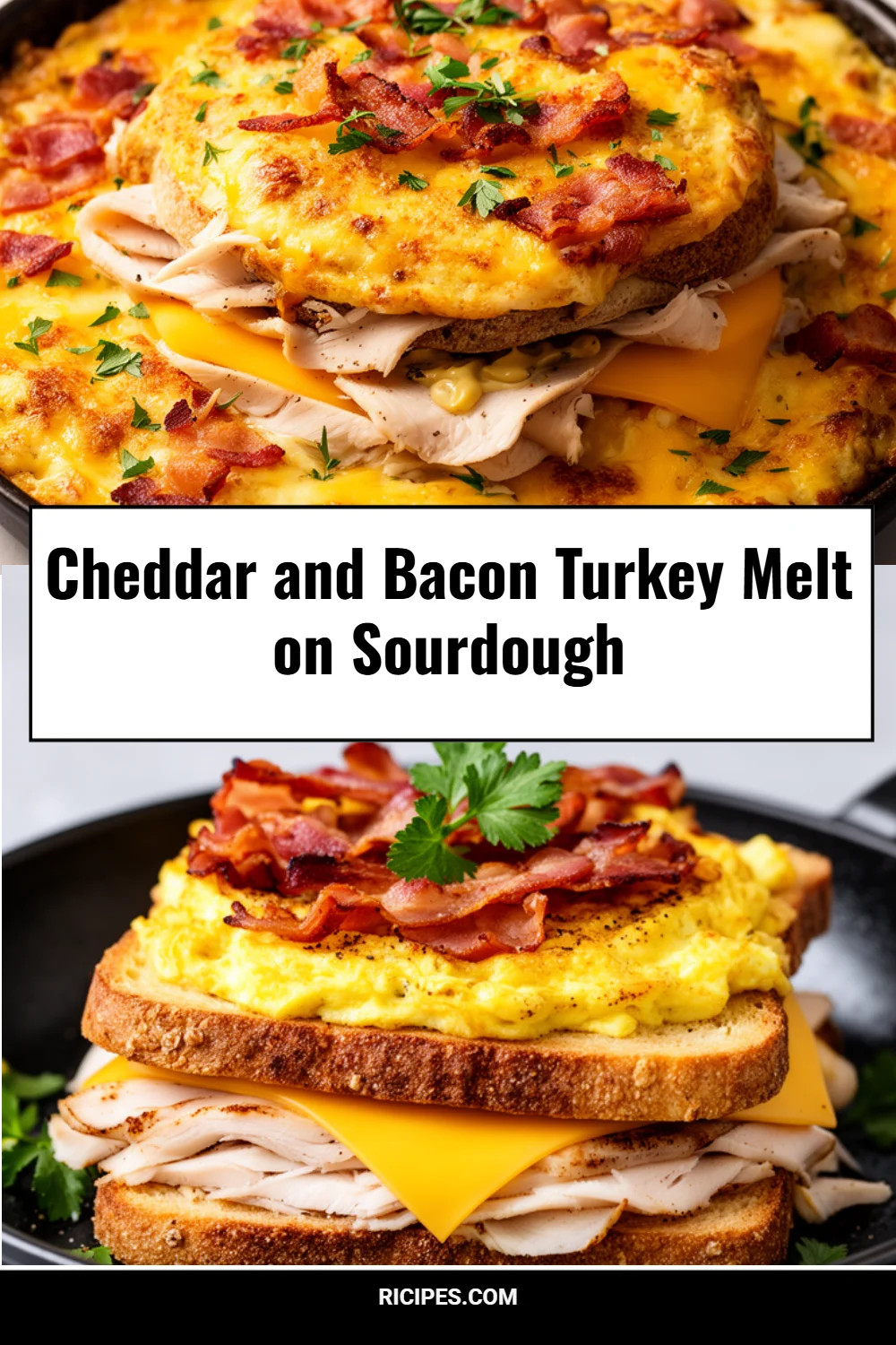 Cheddar and Bacon Turkey Melt on Sourdough 4 Cheddar and Bacon Turkey Melt on Sourdough