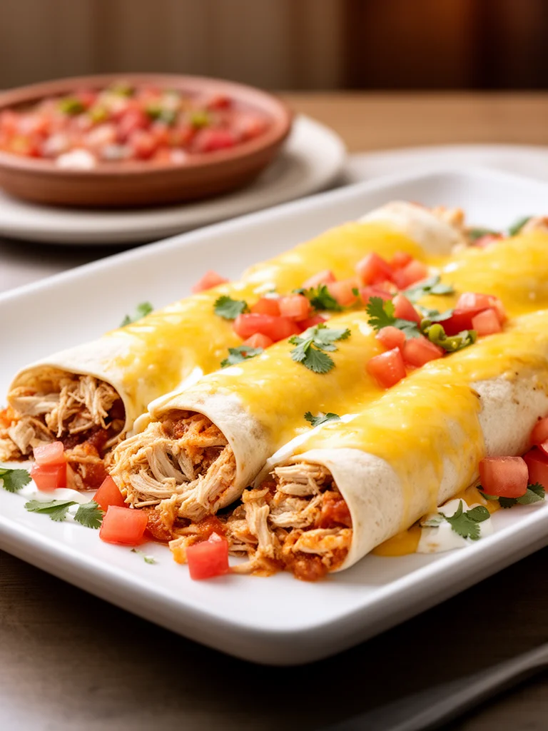Cheese Chicken Enchiladas Bake