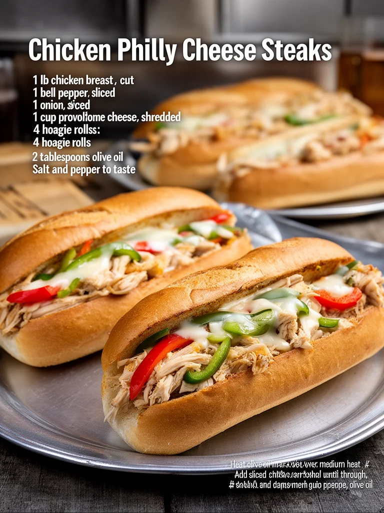 Chicken Philly Cheese Steaks