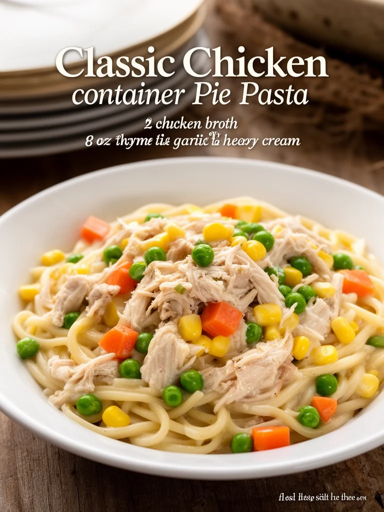 Classic Chicken Pot Pie Pasta 2 Classic Chicken Pot Pie Pasta