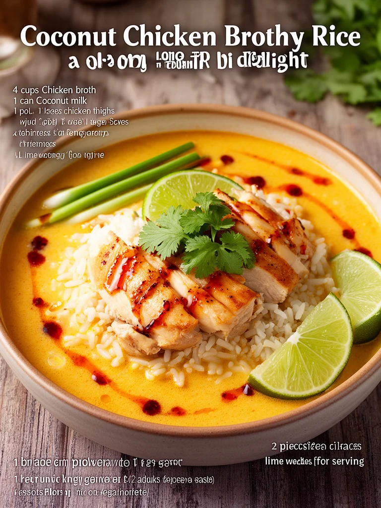 Coconut Chicken Brothy Rice: A Cozy One-Pot Delight!
