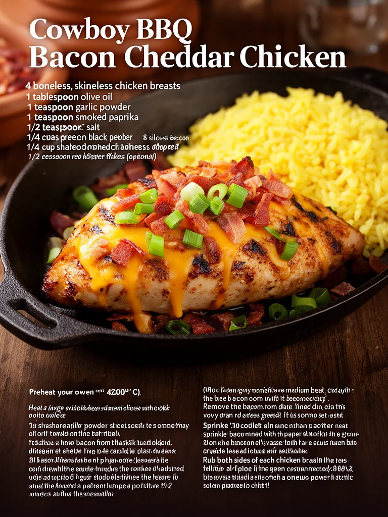 Cowboy BBQ Bacon Cheddar Chicken 3 Cowboy BBQ Bacon Cheddar Chicken