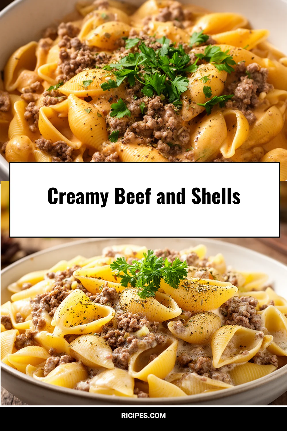 Creamy Beef and Shells