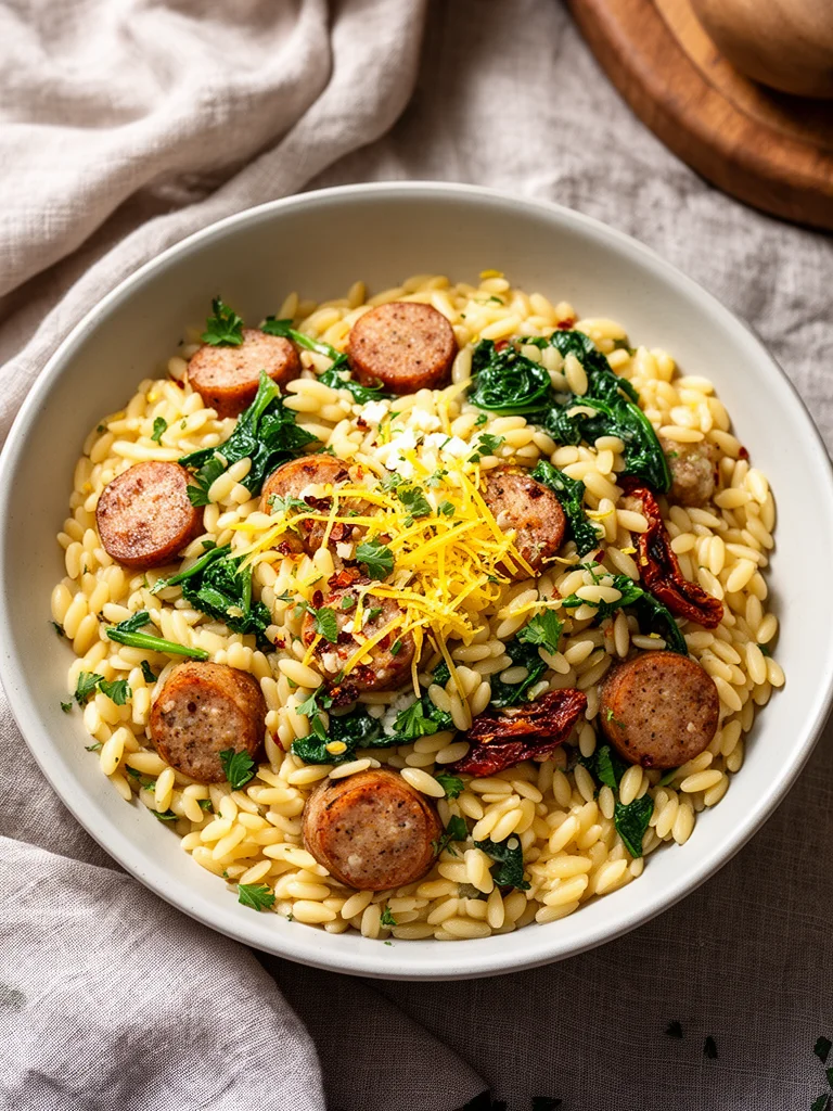 Creamy Chicken Sausage Orzo: A One-Pan Meal