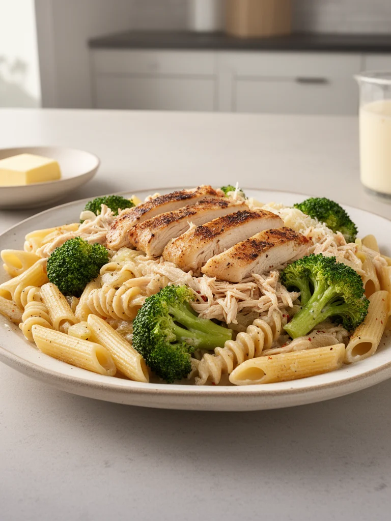 Creamy Rotisserie Chicken Broccoli Pasta 3 Creamy Rotisserie Chicken Broccoli Pasta