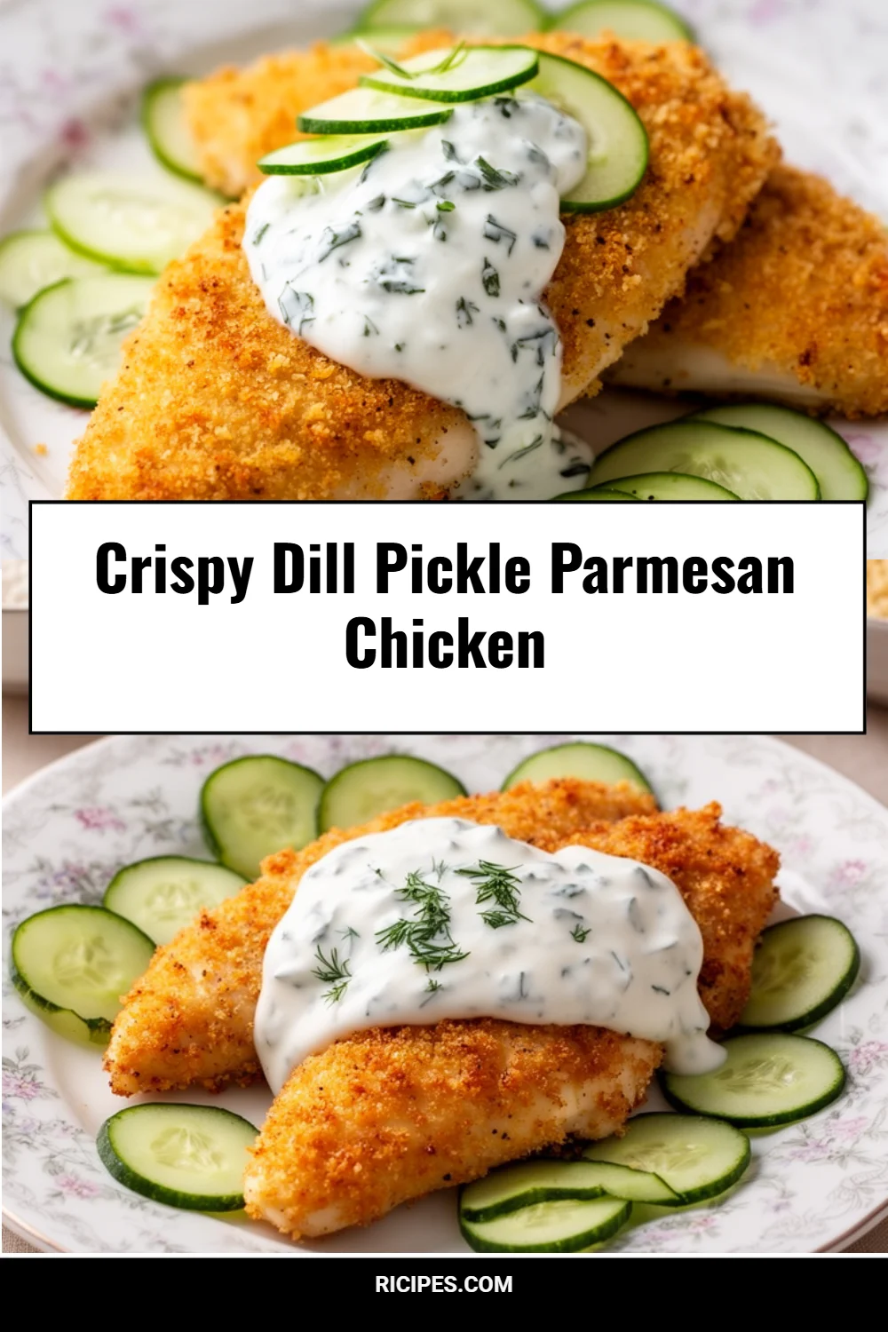 Crispy Dill Pickle Parmesan Chicken