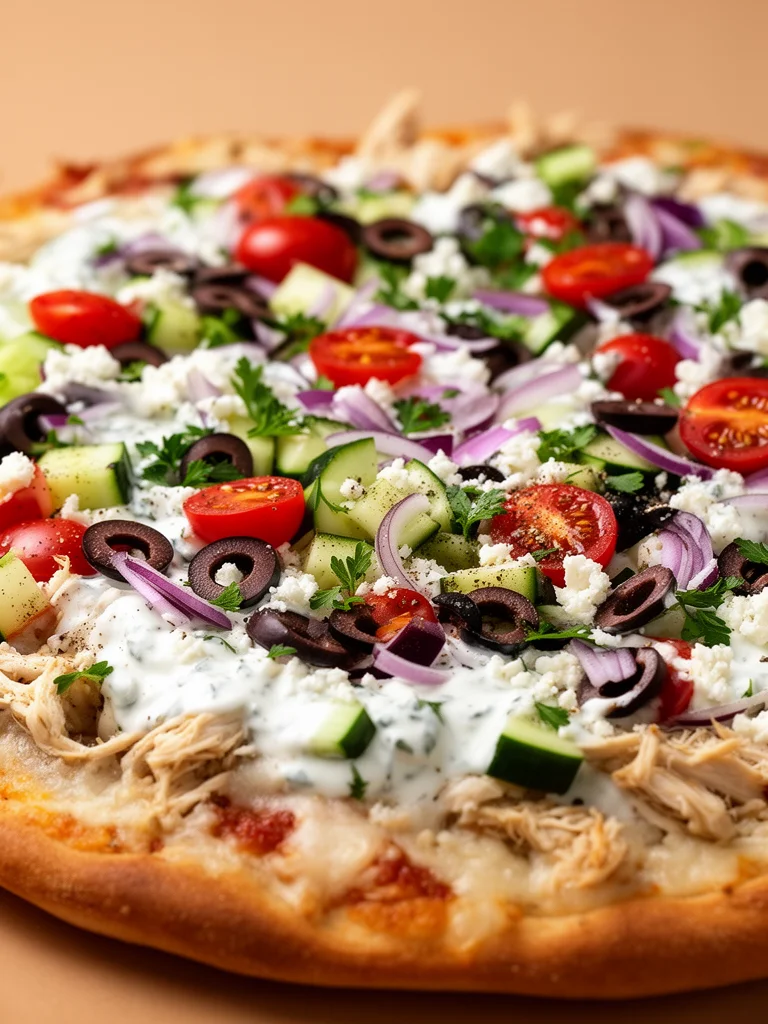 Dump-and-Bake Chicken Tzatziki Casserole with fresh ingredients