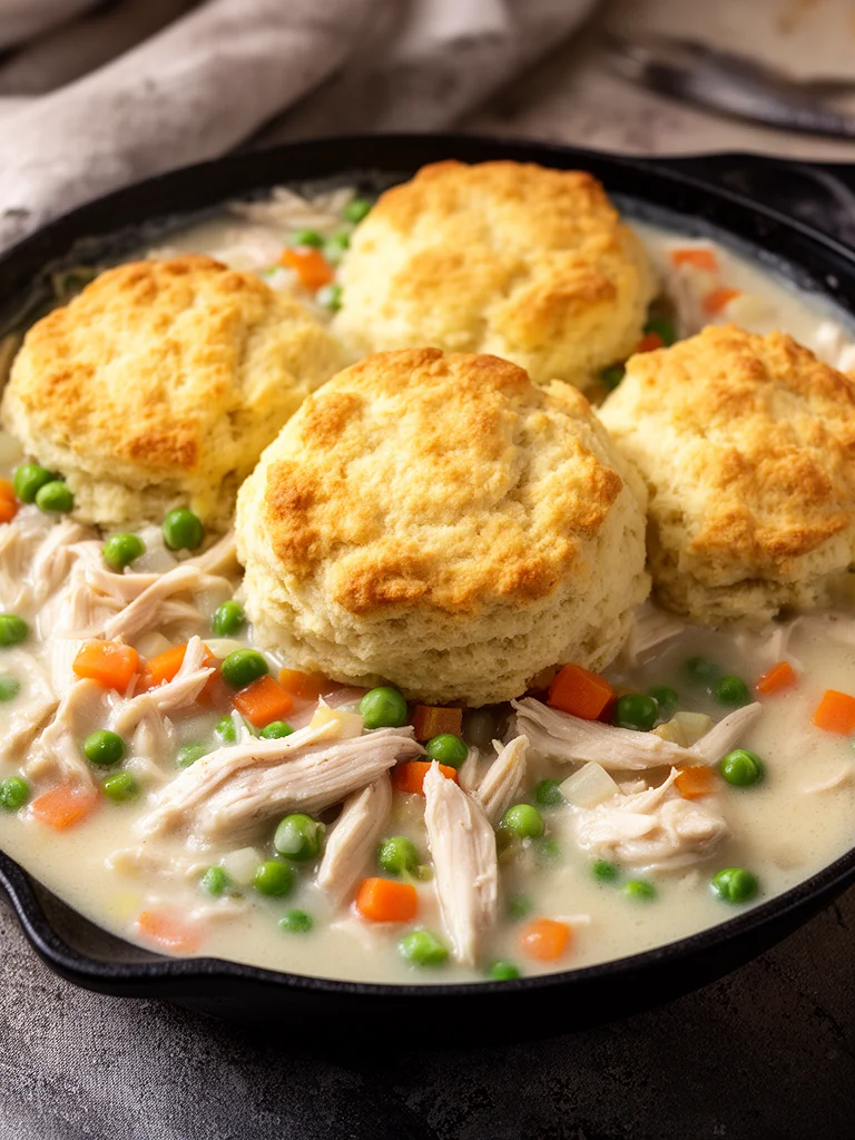 Easy and Delicious Chicken Pot Pie with Biscuits Recipe