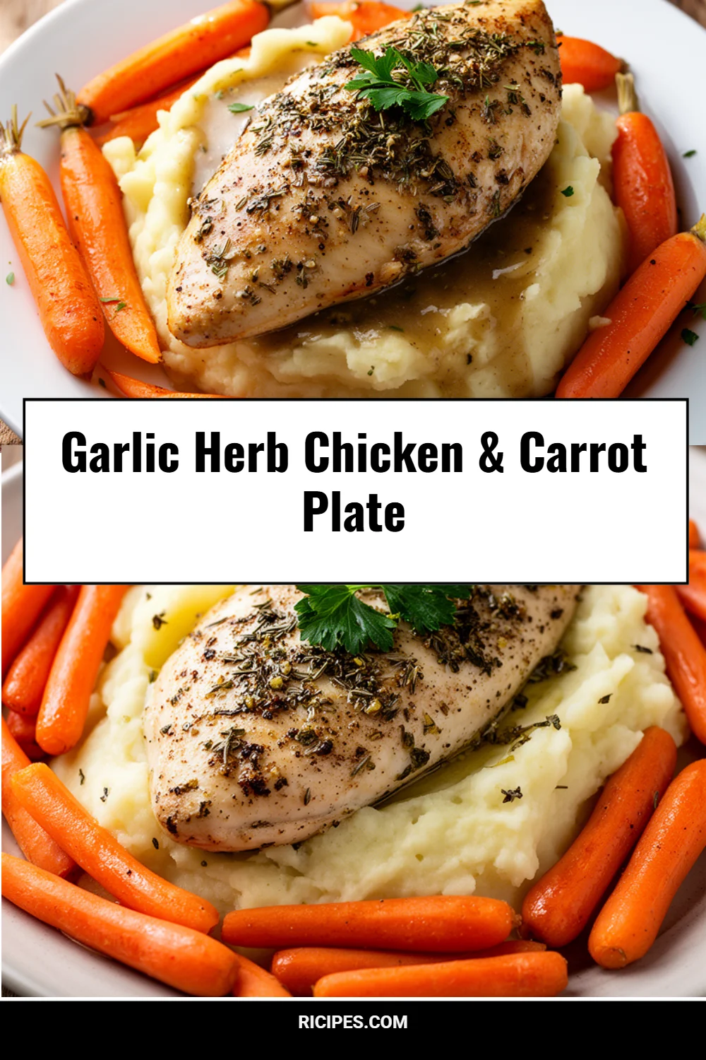 Garlic Herb Chicken & Carrot Plate 4 Garlic Herb Chicken & Carrot Plate