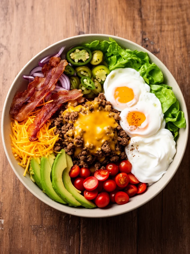 High-Protein Cheeseburger Bowls Recipe – Low-Carb Meal Prep with Ground Beef & Burger Sauce