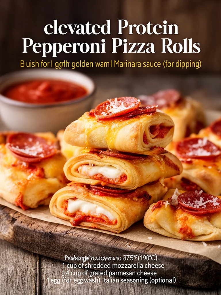 High Protein Pepperoni Pizza Rolls