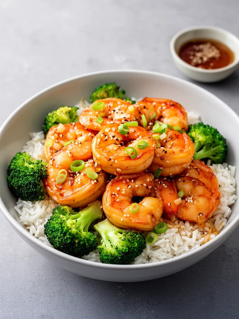 Honey Garlic Shrimp Bowls