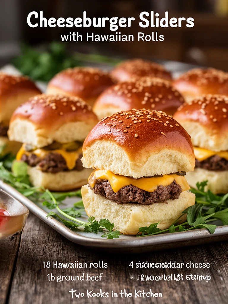 Deliciously juicy cheeseburger sliders on a serving platter with toppings