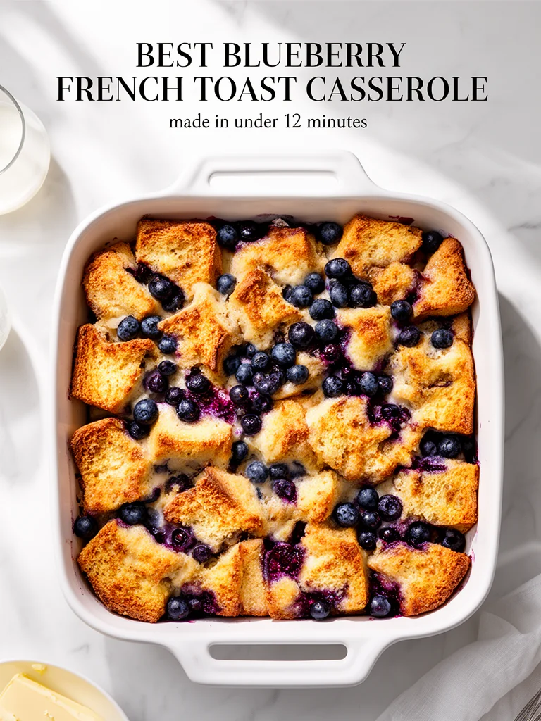 Quick Blueberry French Toast Casserole