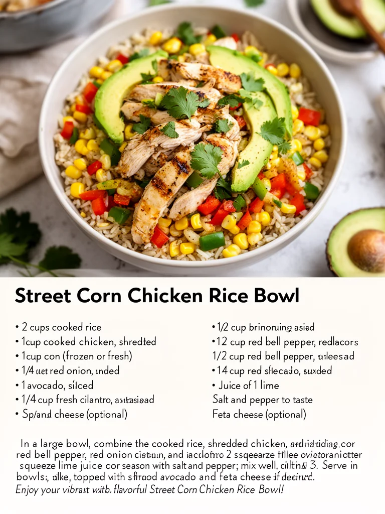 Street Corn Chicken Rice Bowl