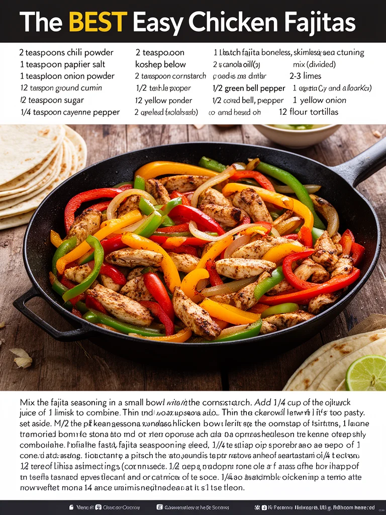 The BEST Easy Chicken Fajitas